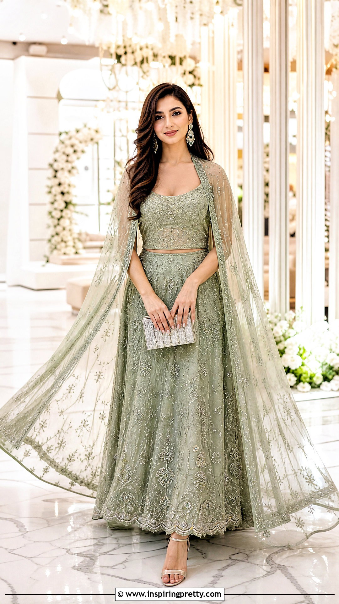 Engagement Ethnic Skirt And Cape Top Outfit - 50 ethnic skirt and top outfit ideas