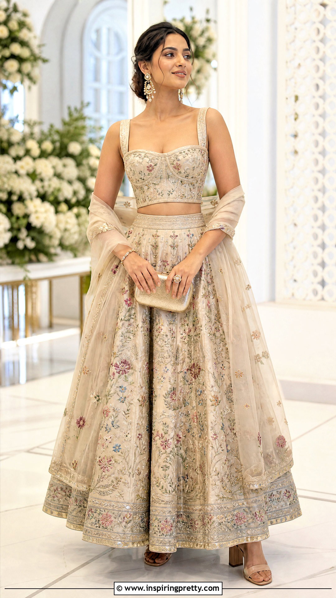 Ethnic Skirt And Corset Inspired Top Outfit - 50 traditional skirt and top outfit ideas