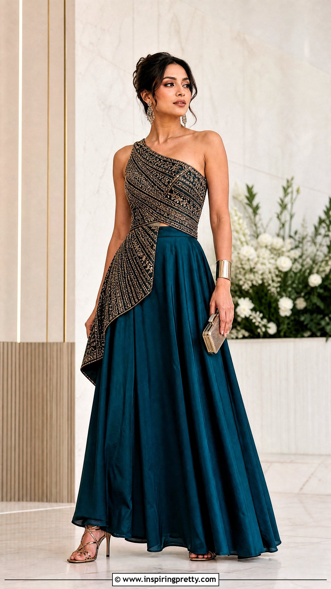 Ethnic Skirt And One Shoulder Top Outfit - 50 ethnic skirt and top outfit ideas