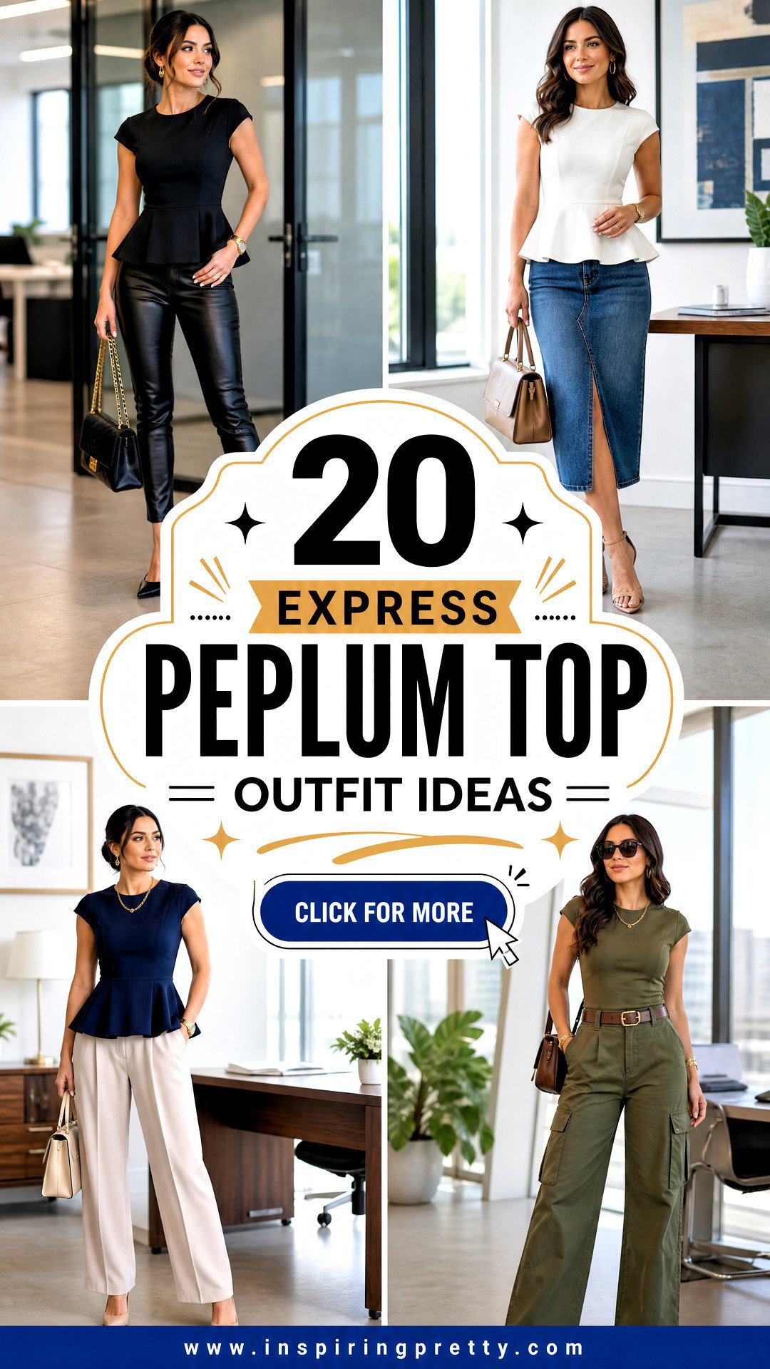 20 Express Peplum Top Outfit Ideas for Polished Workdays - 20 Express Peplum Top Outfit Ideas for Polished Workdays