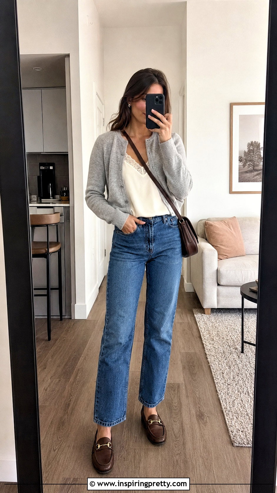 Eyelash Lace Top With A Cardigan And Jeans - 25 Eyelash Lace Top outfit ideas