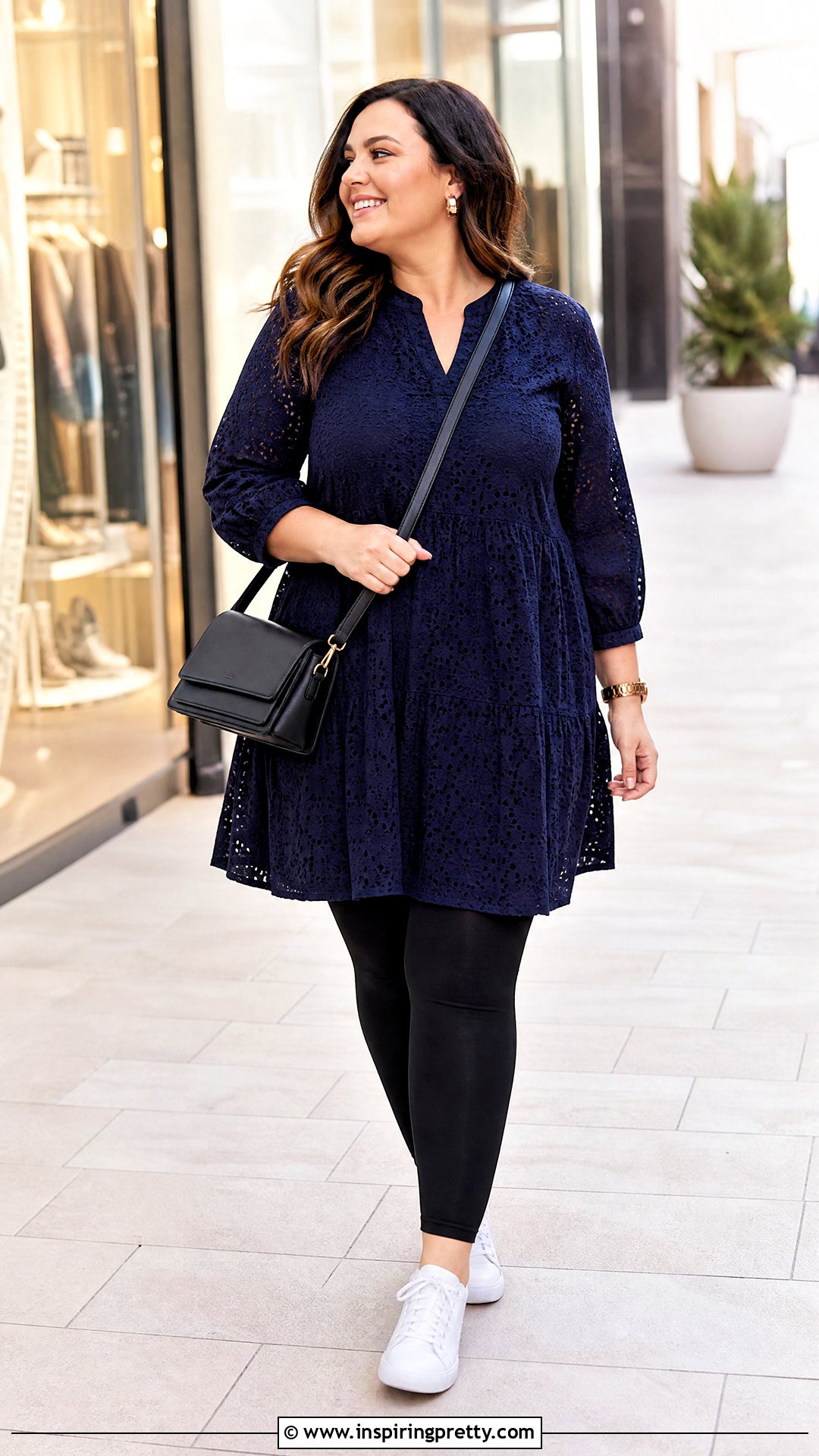 Eyelet Top With Leggings - 50 eyelet top outfit ideas