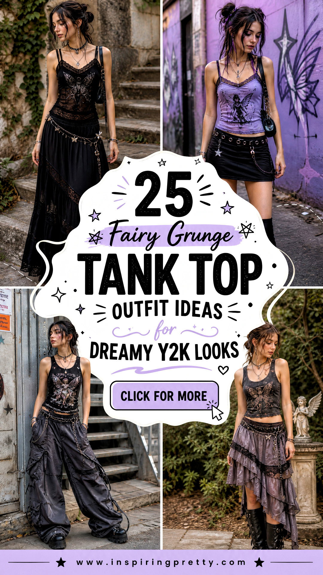 25 Fairy Grunge Tank Top Outfit Ideas for Dreamy Y2K Looks - 25 Fairy Grunge Tank Top Outfit Ideas for Dreamy Y2K Looks