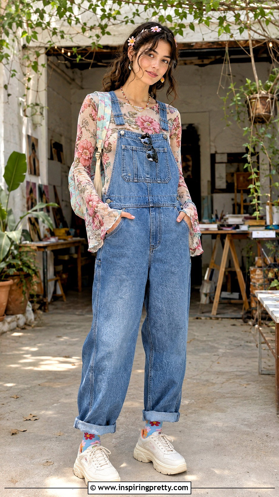 Fairy Top and Denim Overalls Outfit - 25 fairy top y2k outfit ideas