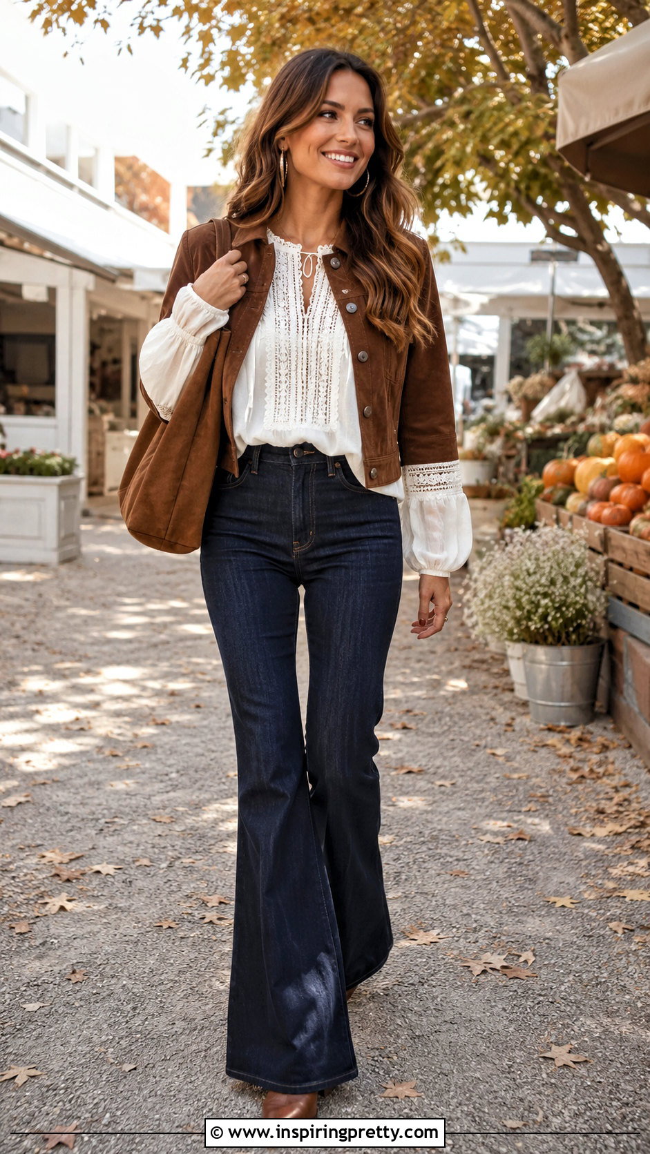 Fall Boho Blouse With Flare Jeans - 20 Fall Tops For Women 2024