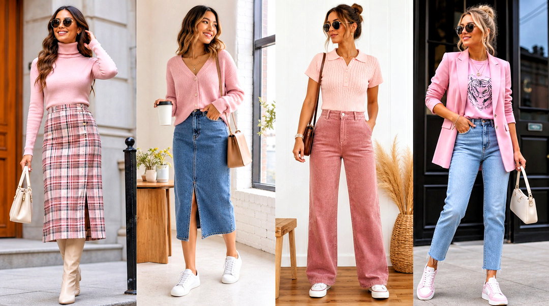 20 Fall Fashion Pink Top Outfit Ideas for Fresh Autumn Style