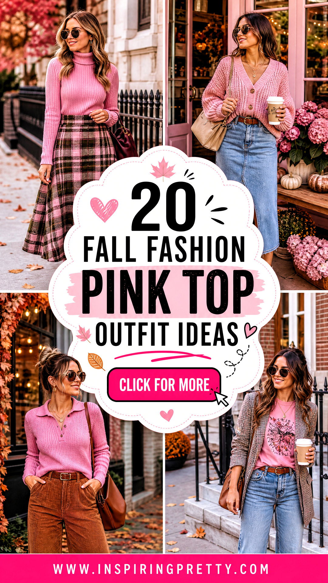 20 Fall Fashion Pink Top Outfit Ideas for Fresh Autumn Style - 20 Fall Fashion Pink Top Outfit Ideas for Fresh Autumn Style