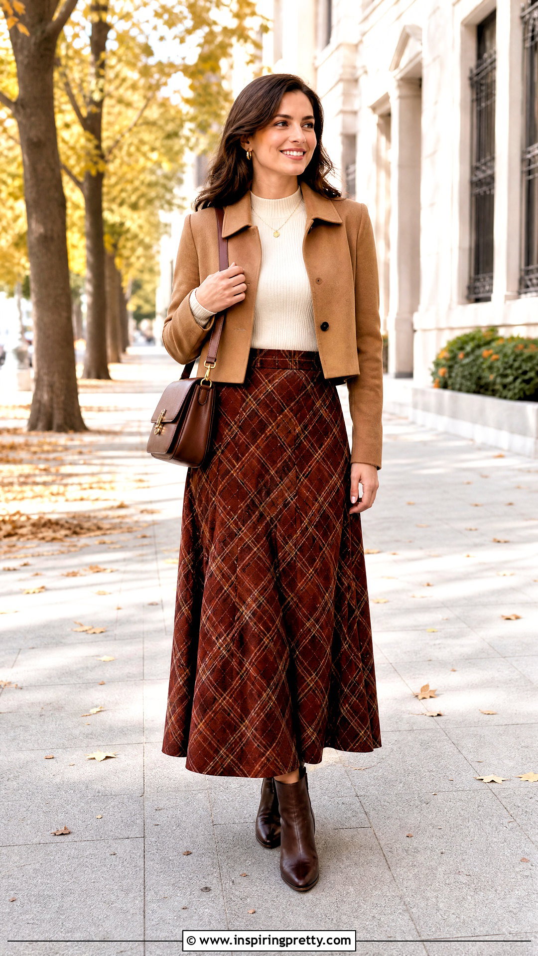 Fall Long Skirt With Sweater And Ankle Boots - 50 long skirt and top outfit ideas