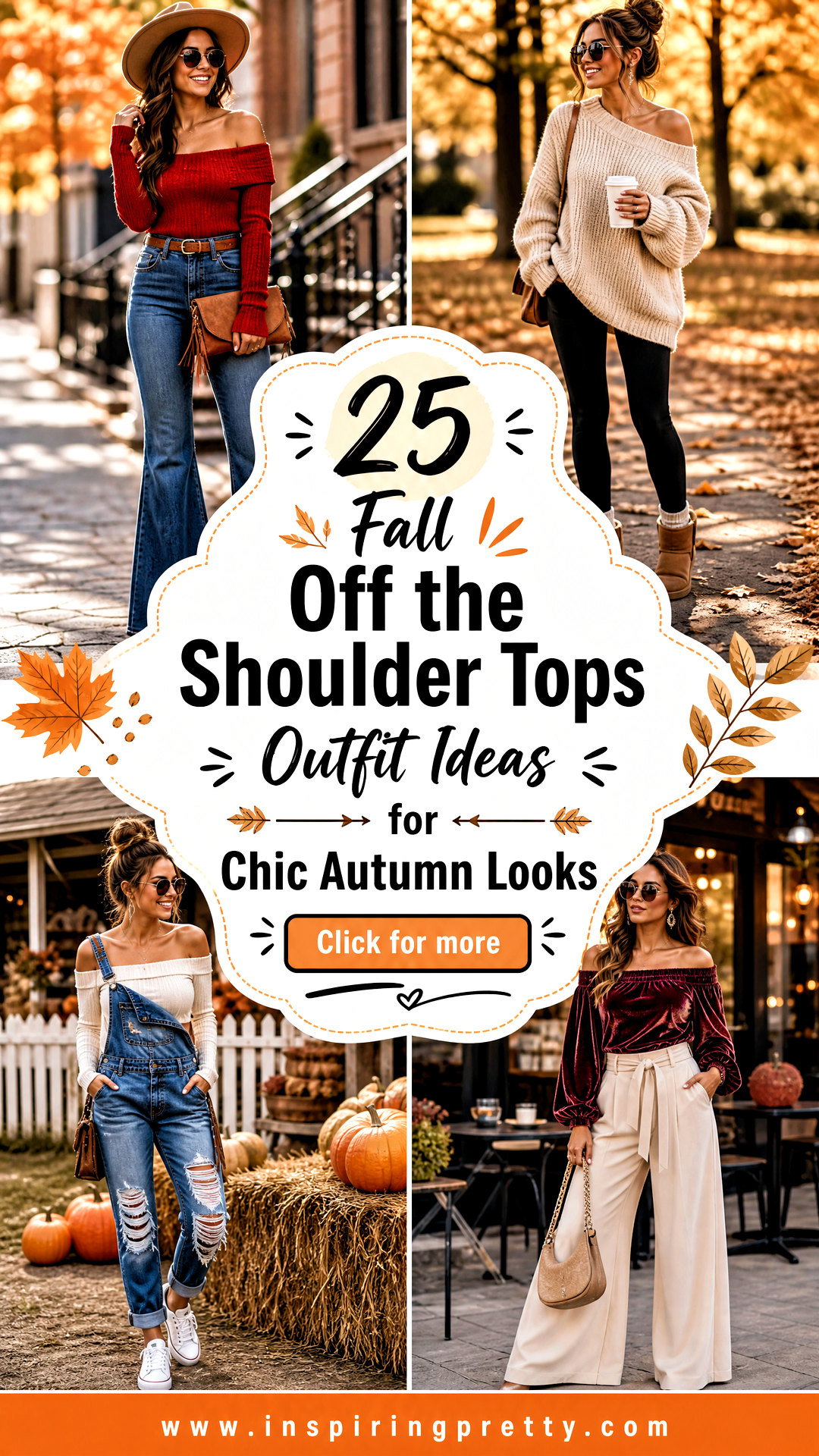 25 Fall Off the Shoulder Tops Outfit Ideas for Chic Autumn Looks - 25 Fall Off the Shoulder Tops Outfit Ideas for Chic Autumn Looks