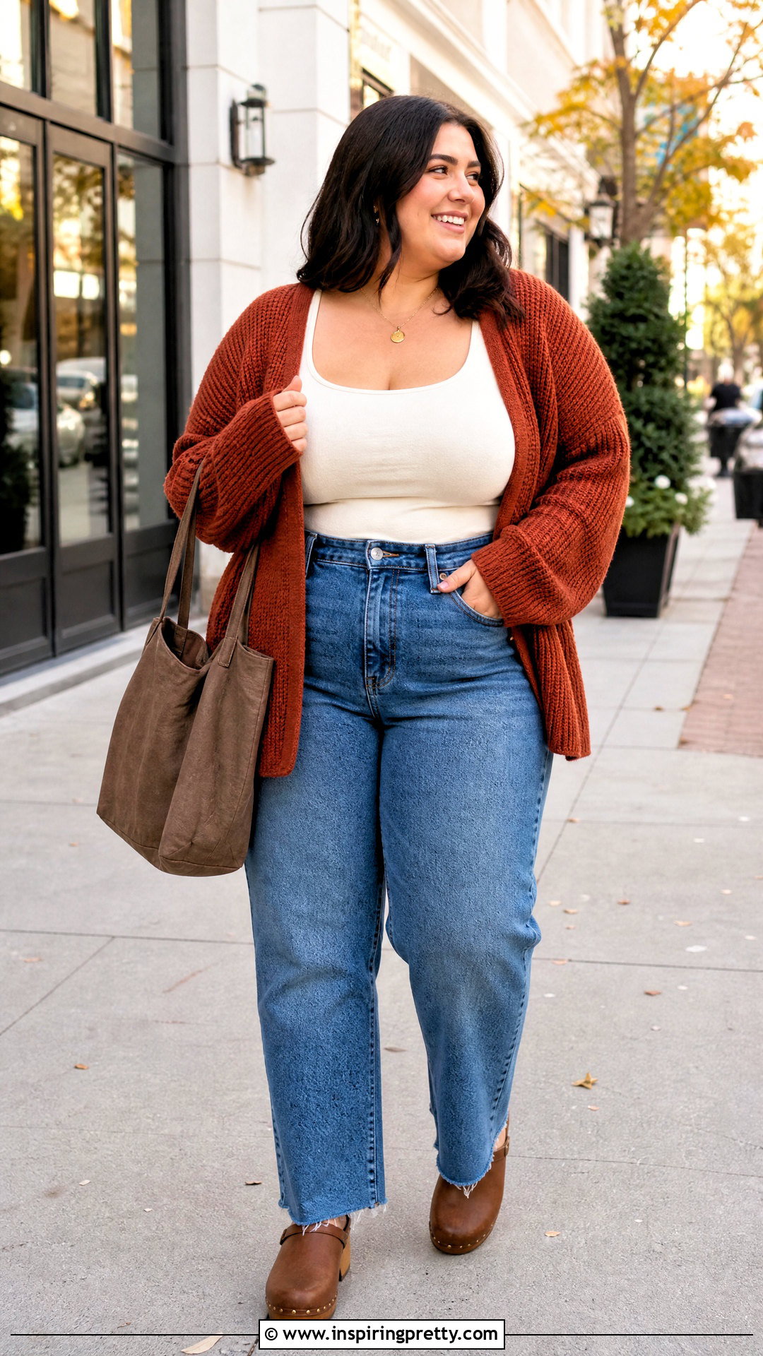 Fall Oversized Cardigan With Tank And Jeans - 20 shop fall tops outfit ideas