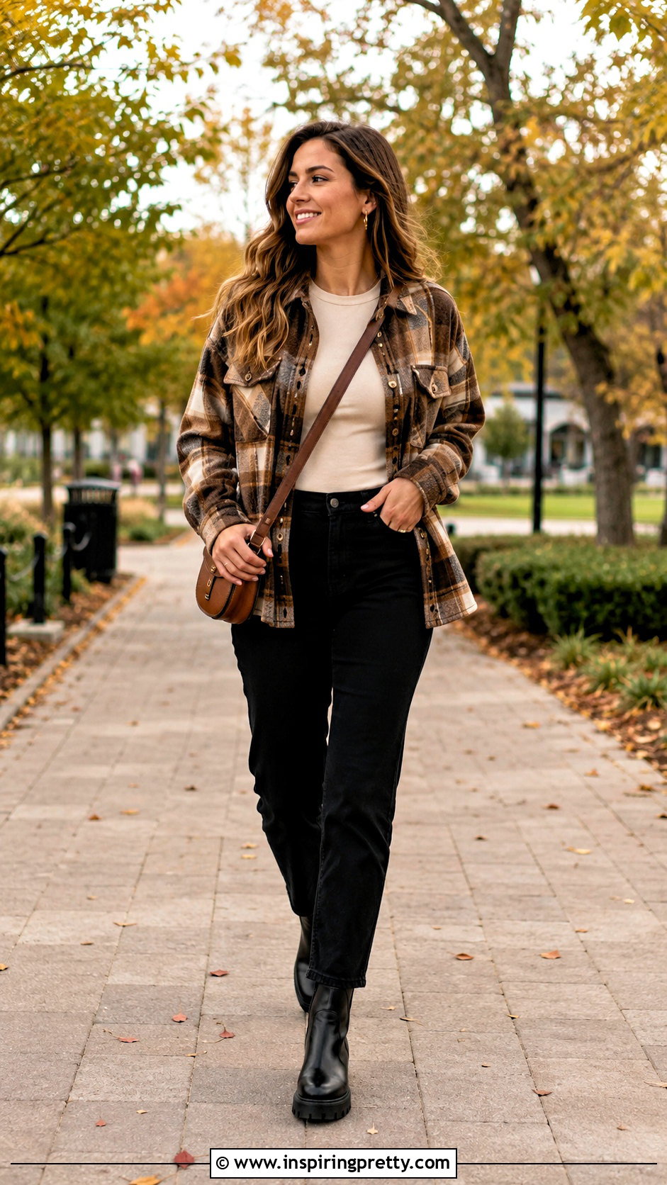 Fall Shacket Top With Black Jeans - 20 Fall Tops For Women 2024