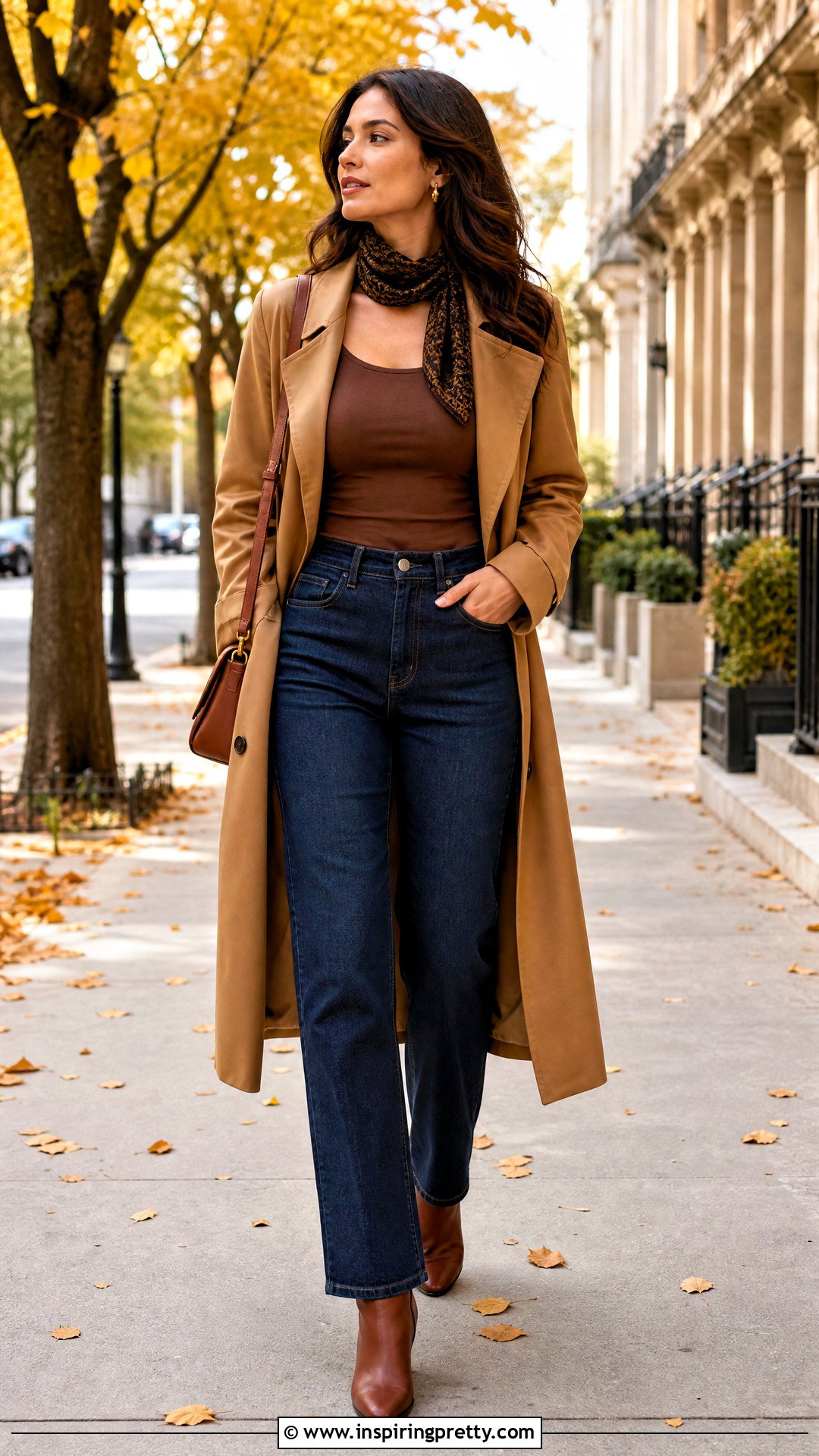 Fall Tank Top Jeans And Trench Coat - 50 tank top and jeans outfit ideas