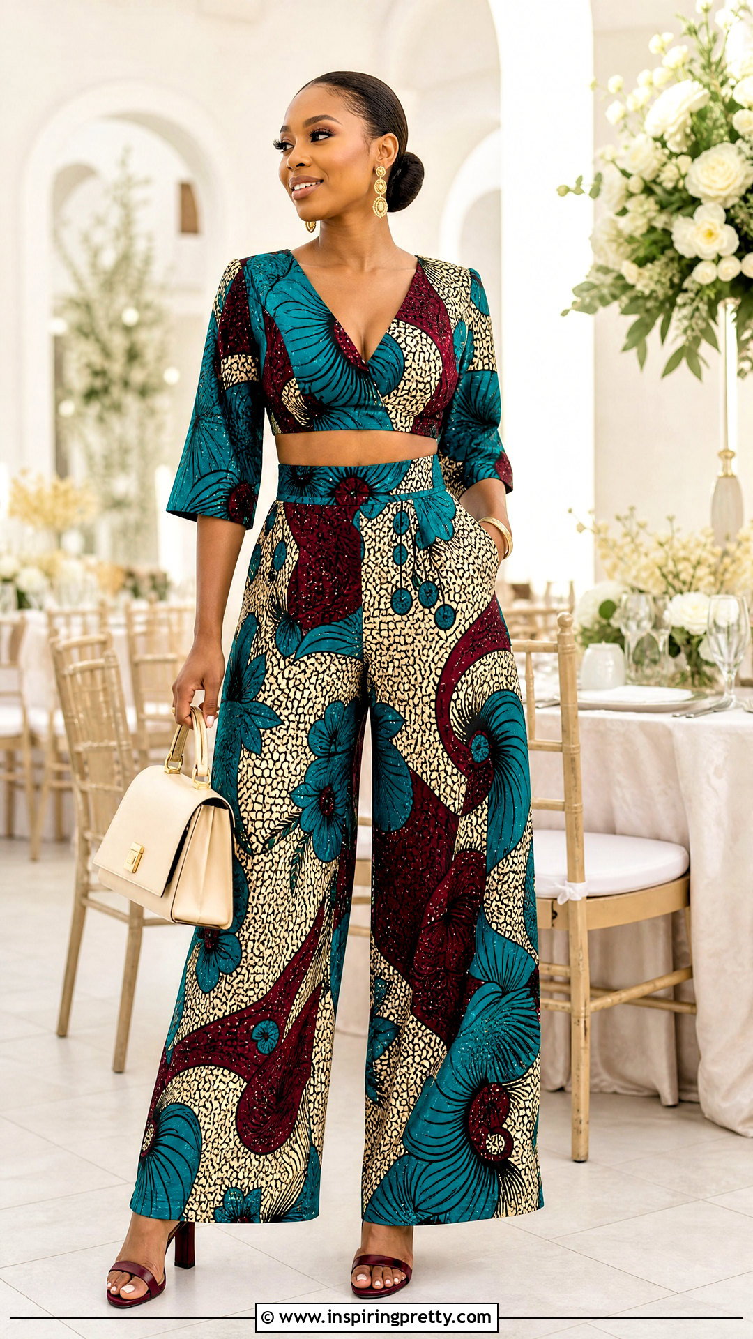 Family Celebration Ankara Palazzo Trouser And Crop Top - 50 Ankara Palazzo Trouser And Crop Top outfit ideas