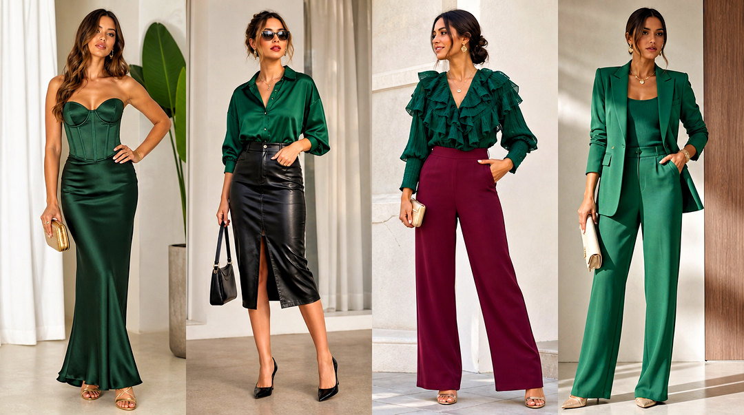 25 Fancy Green Top Outfit Ideas for Parties and Date Nights