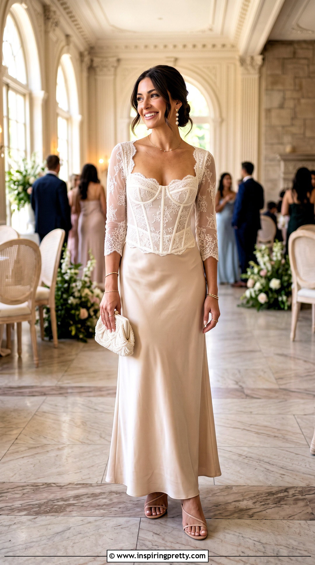 Fancy Lace Corset Top With Maxi Skirt - 50 Fancy Top Designs