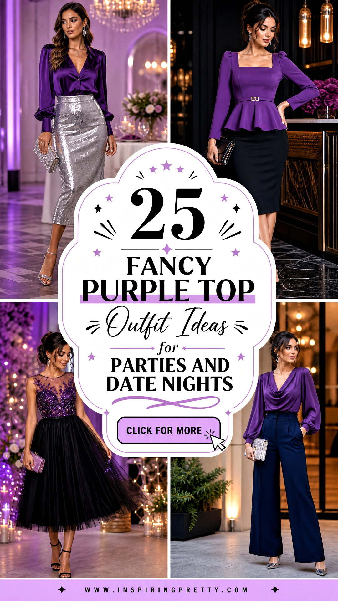 25 Fancy Purple Top Outfit Ideas for Parties and Date Nights - 25 Fancy Purple Top Outfit Ideas for Parties and Date Nights