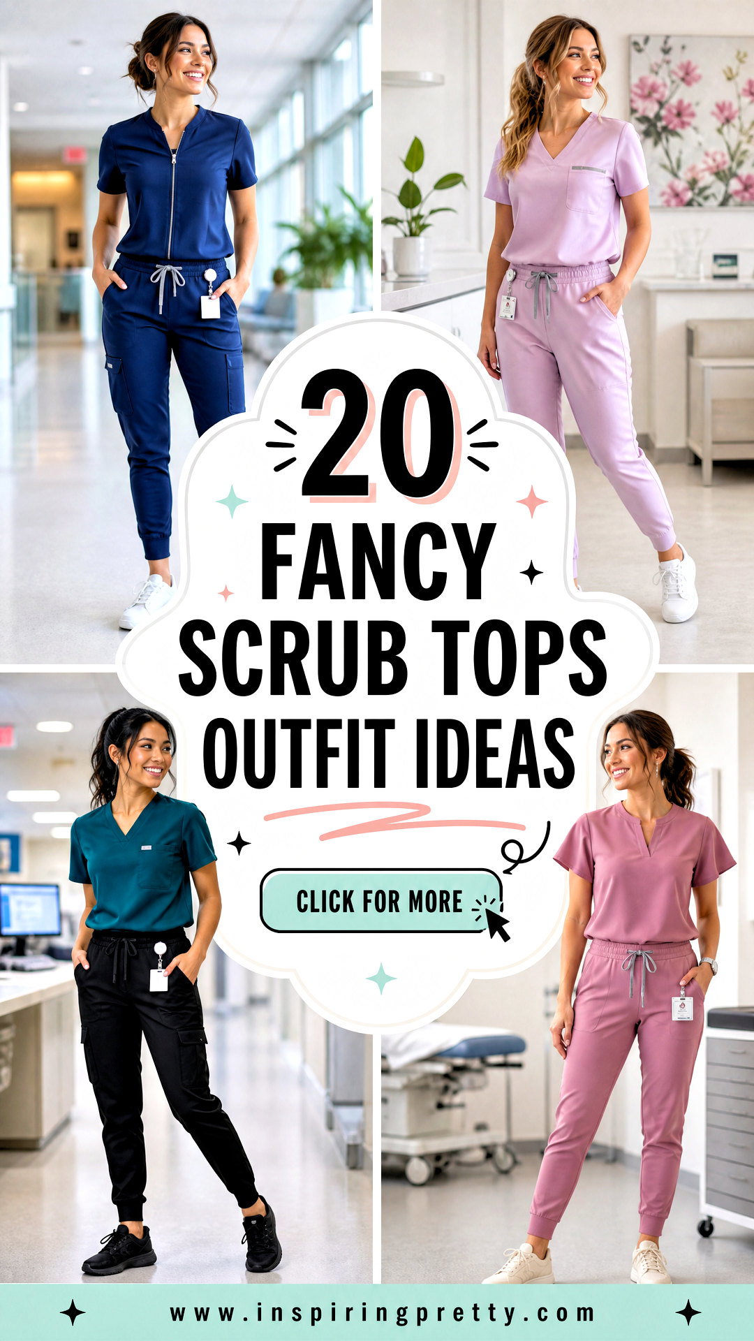 20 Fancy Scrub Tops Outfit Ideas for Stylish Work Shifts - 20 Fancy Scrub Tops Outfit Ideas for Stylish Work Shifts