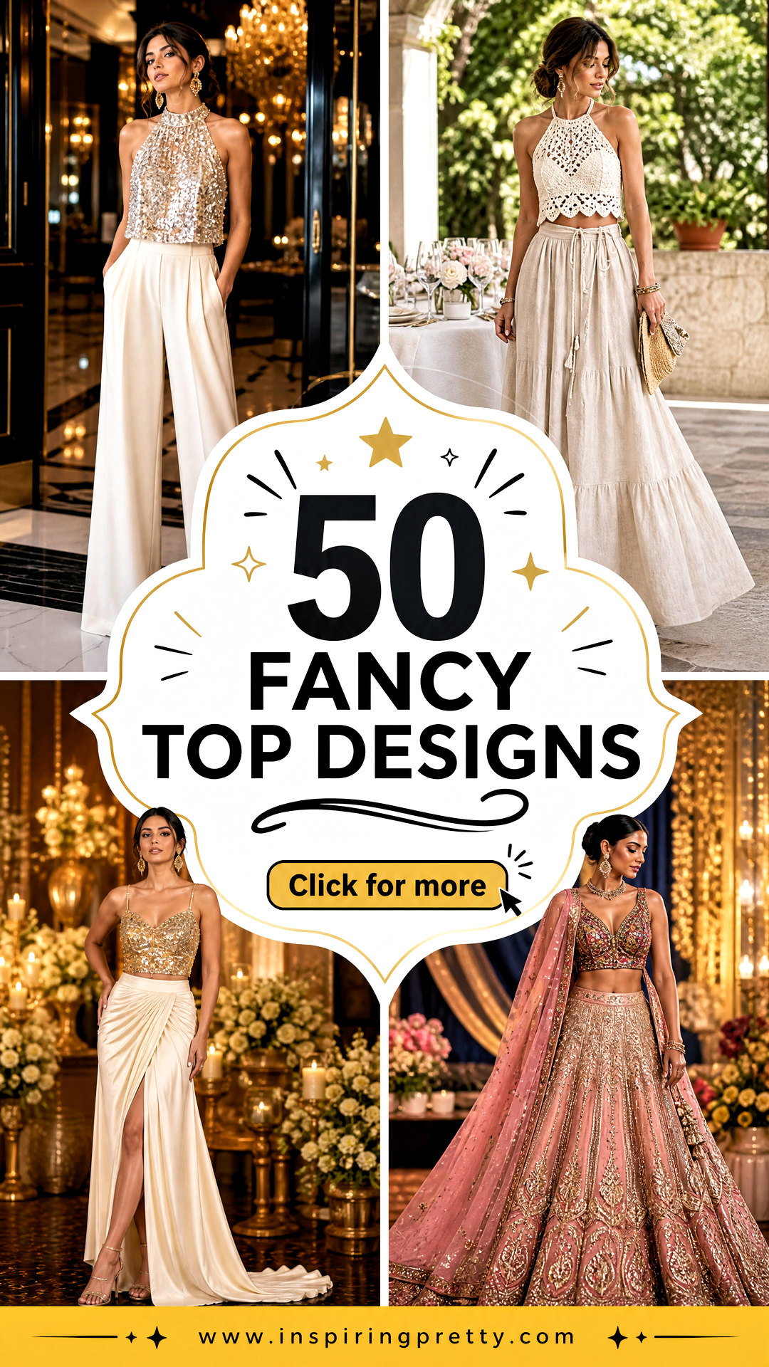 50 Fancy Top Designs for Elegant Party and Wedding Looks - 50 Fancy Top Designs for Elegant Party and Wedding Looks