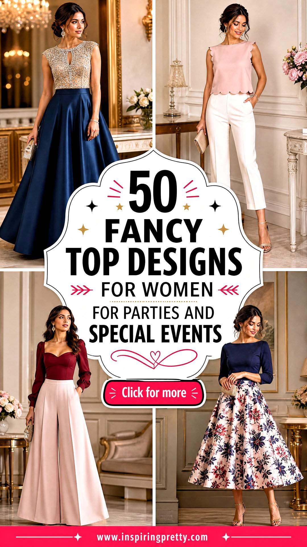 50 Fancy Top Designs for Women for Parties and Special Events - 50 Fancy Top Designs for Women for Parties and Special Events
