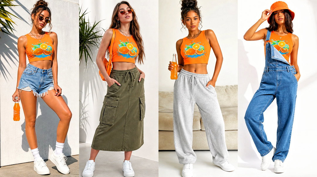 20 Fanta Crop Top Outfit Ideas for Playful Summer Style