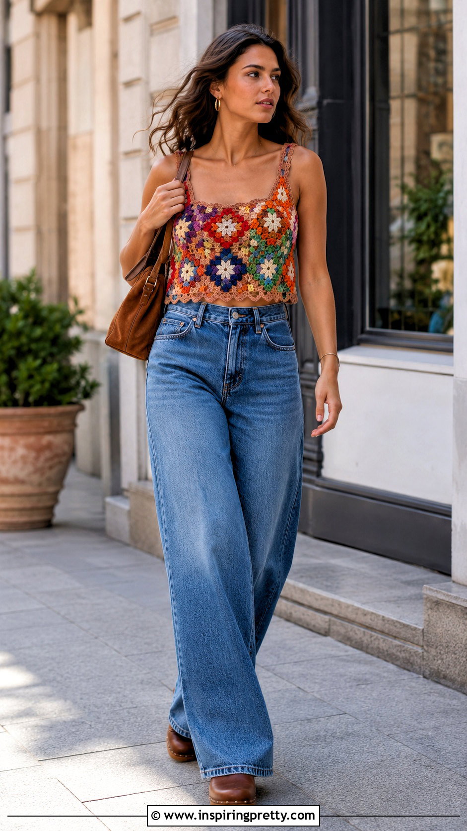 Farm Rio Crochet Top With Wide Leg Jeans - 20 Farm Rio Crochet Top outfit ideas