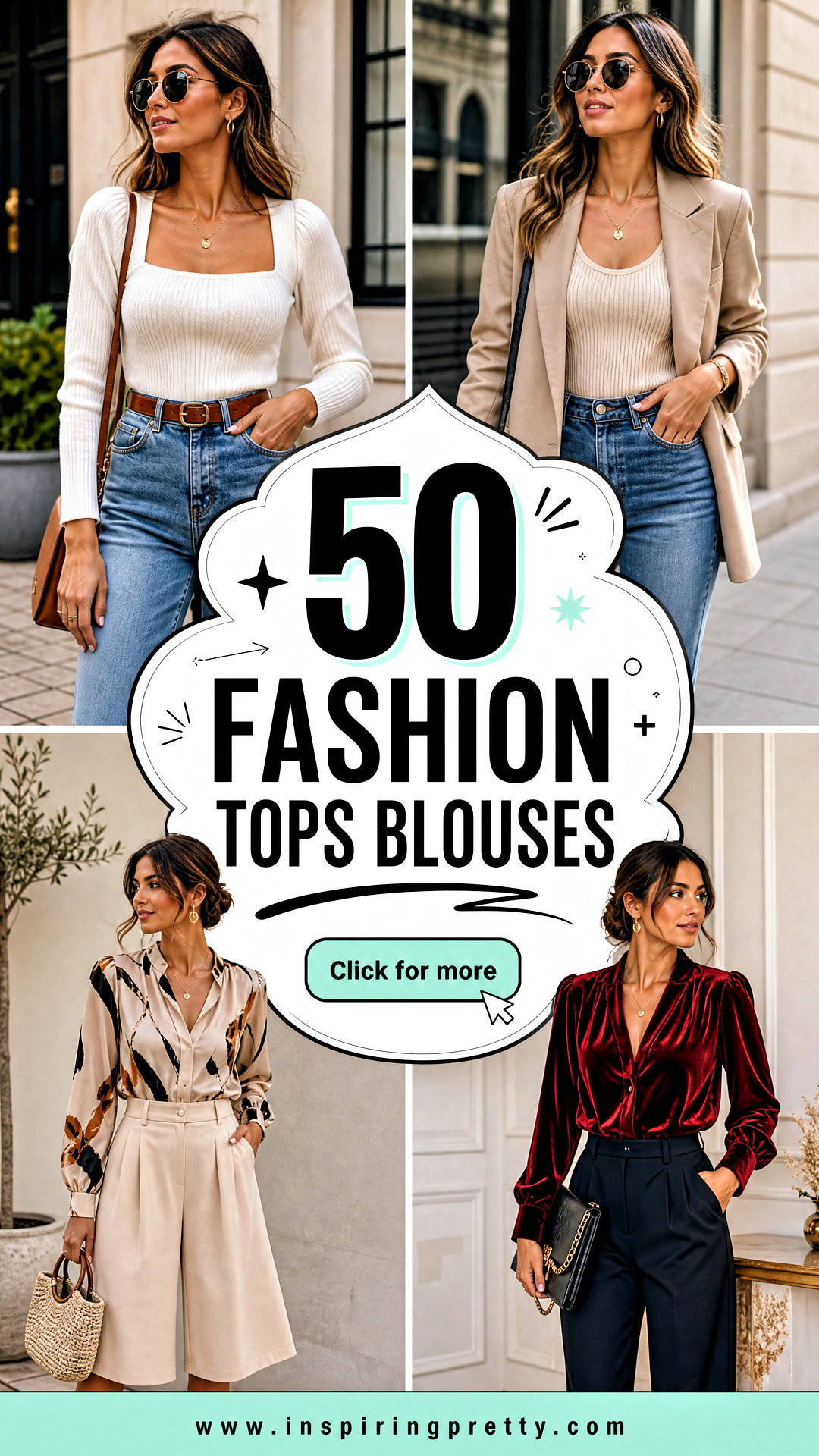 50 Fashion Tops Blouses for a Fresh Polished Everyday Wardrobe - 50 Fashion Tops Blouses for a Fresh, Polished Everyday Wardrobe