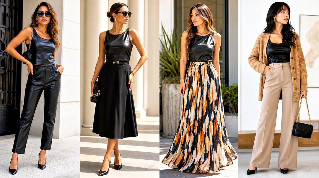 20 Faux Leather Tank Top Outfit Ideas for Stylish Night-Out Looks