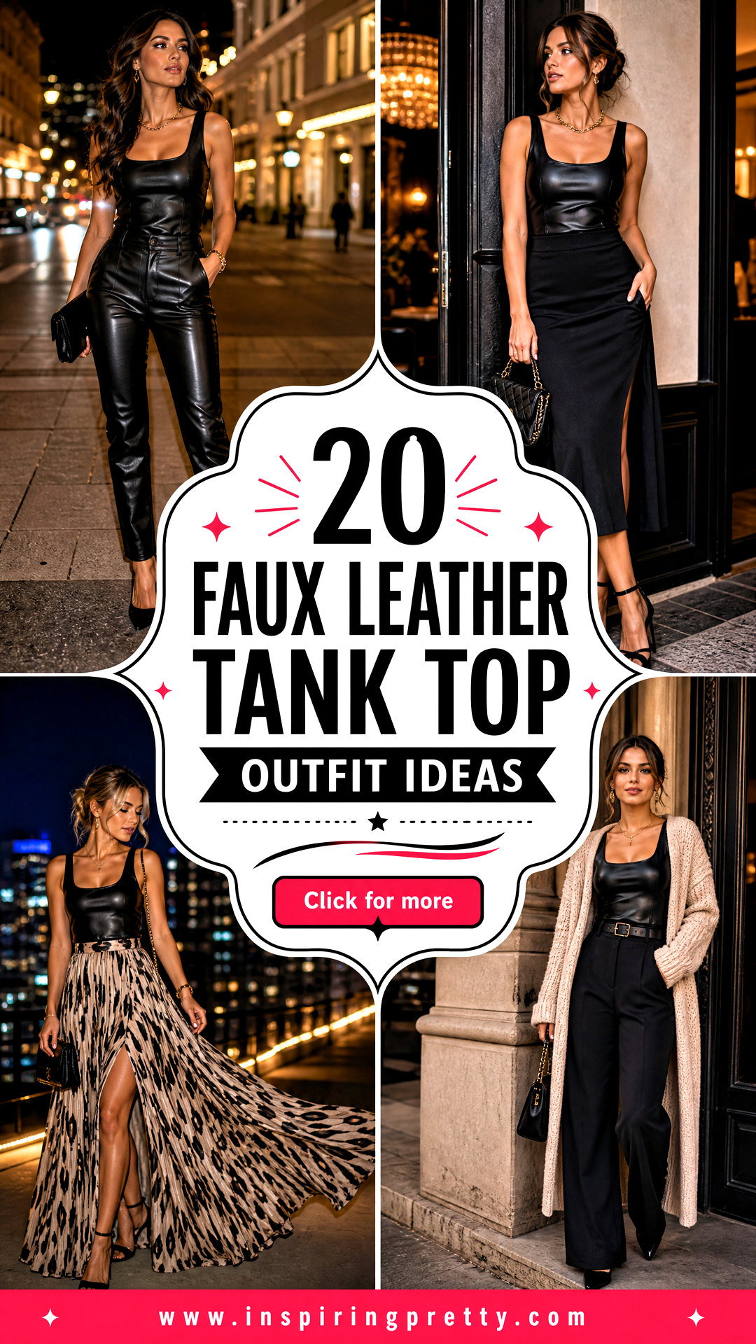 20 Faux Leather Tank Top Outfit Ideas for Stylish Night-Out Looks - 20 Faux Leather Tank Top Outfit Ideas for Stylish Night-Out Looks