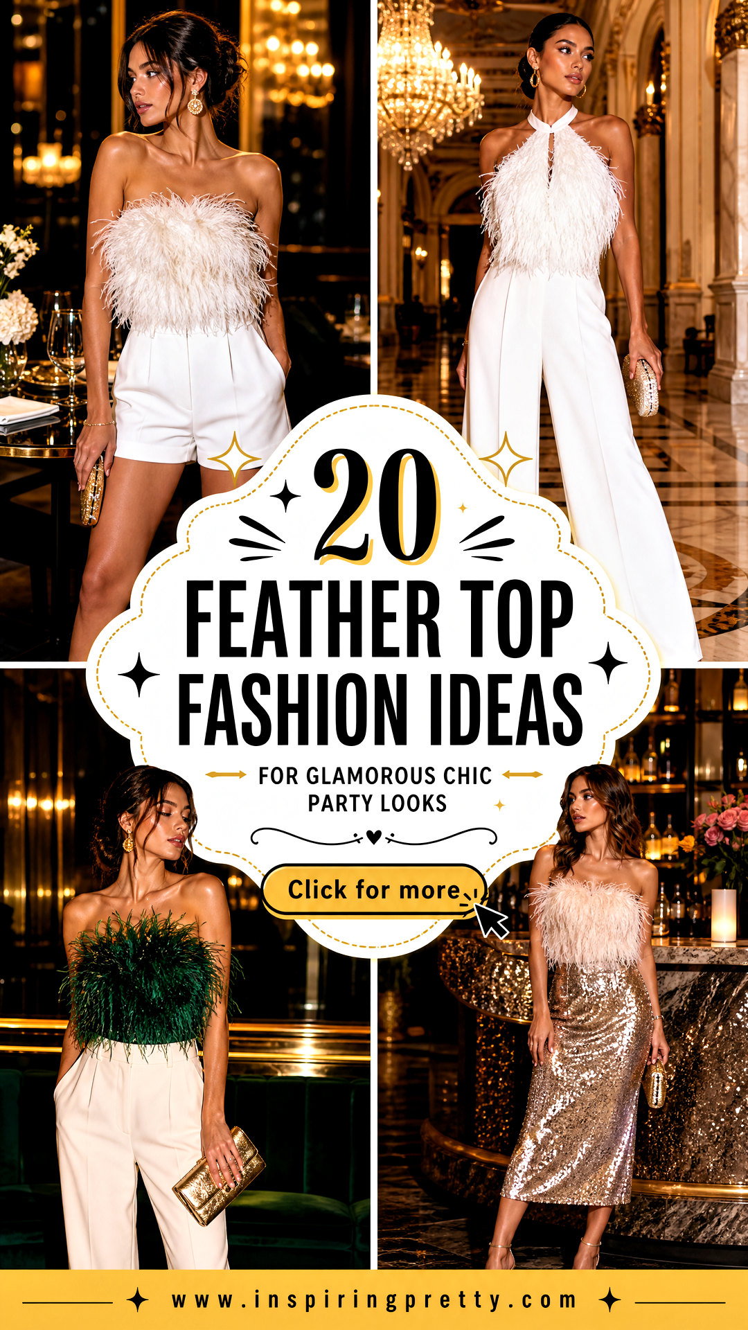 20 Feather Top Fashion Ideas for Glamorous Chic Party Looks - 20 Feather Top Fashion Ideas for Glamorous Chic Party Looks