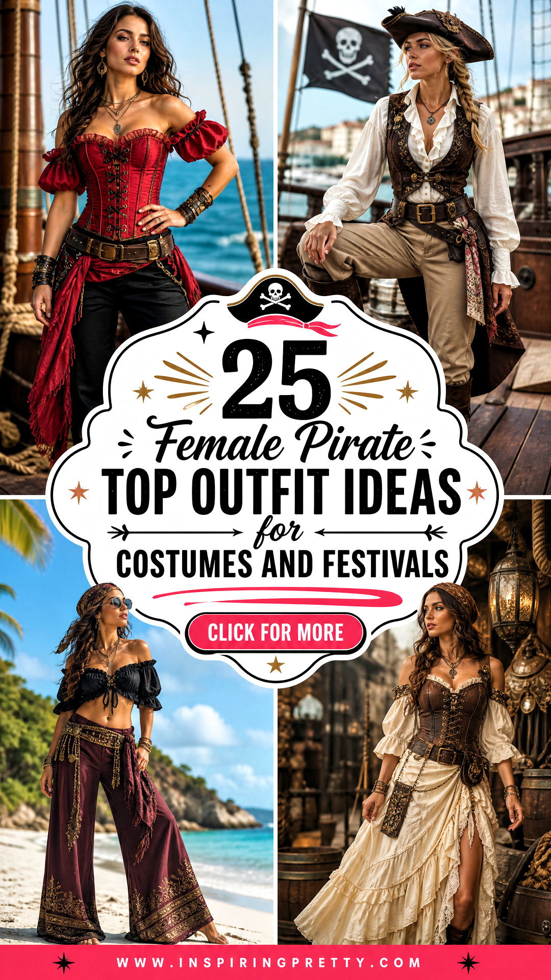 25 Female Pirate Top Outfit Ideas for Costumes and Festivals - 25 Female Pirate Top Outfit Ideas for Costumes and Festivals