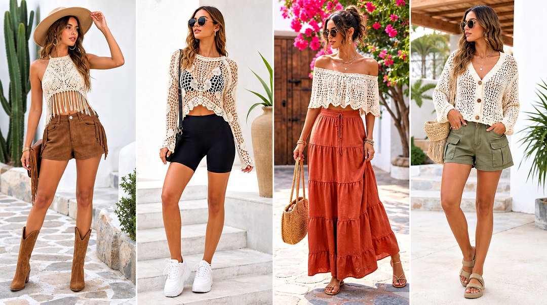 20 Festival Crochet Top Outfit Ideas for Boho Summer Style