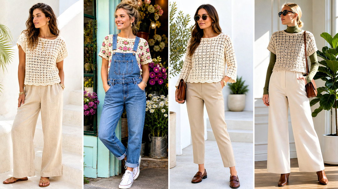 50 Filet Crochet Top Outfit Ideas for Breezy Handmade Style
