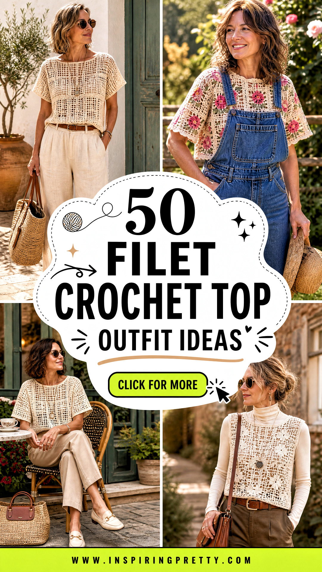 50 Filet Crochet Top Outfit Ideas for Breezy Handmade Style - 50 Filet Crochet Top Outfit Ideas for Breezy Handmade Style