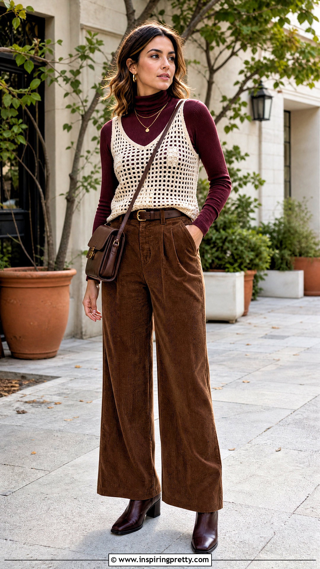 Filet Crochet Top Over A Turtleneck - 50 fillet crochet top outfit ideas