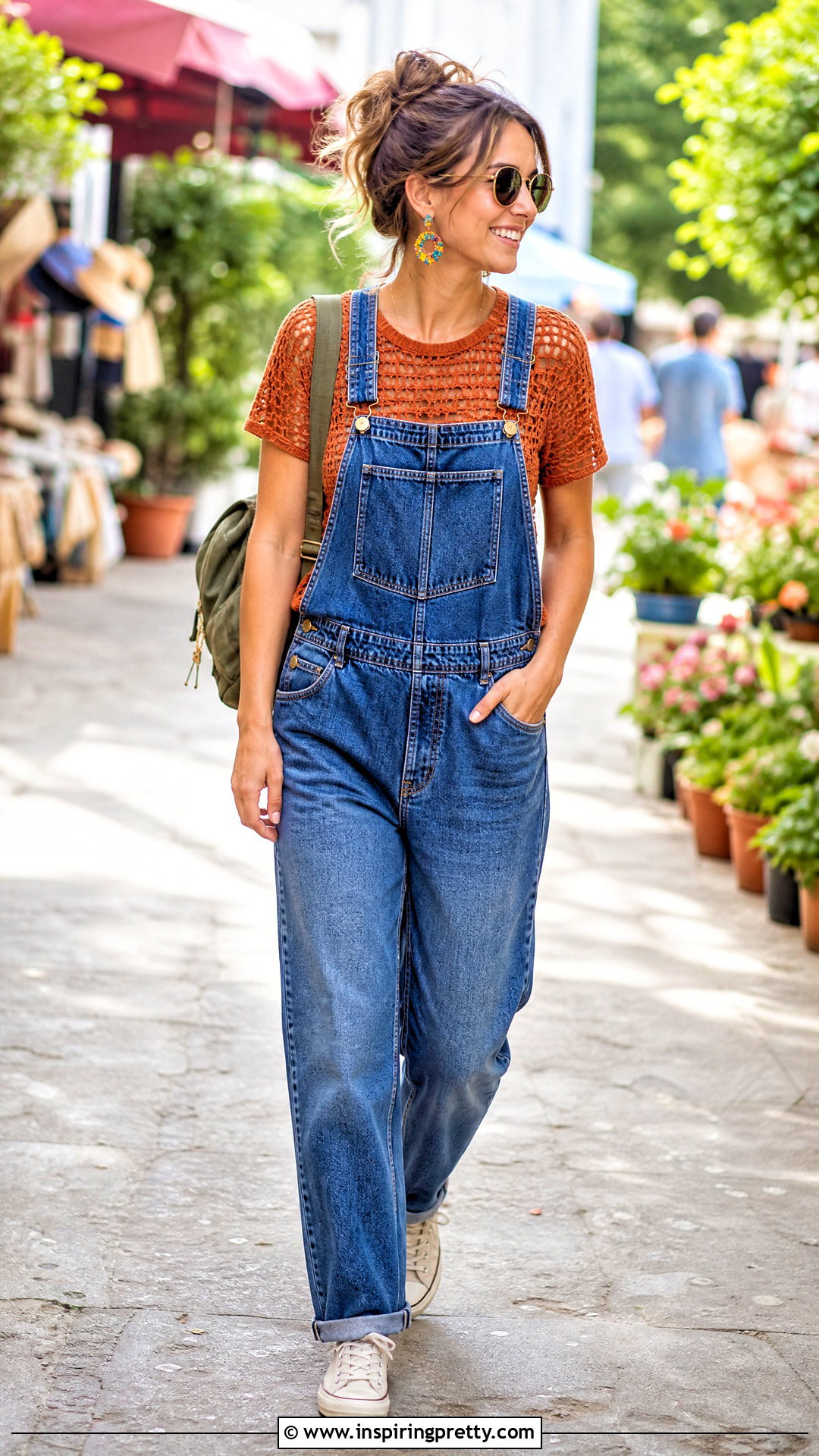 Filet Crochet Top Under Overalls - 50 fillet crochet top outfit ideas
