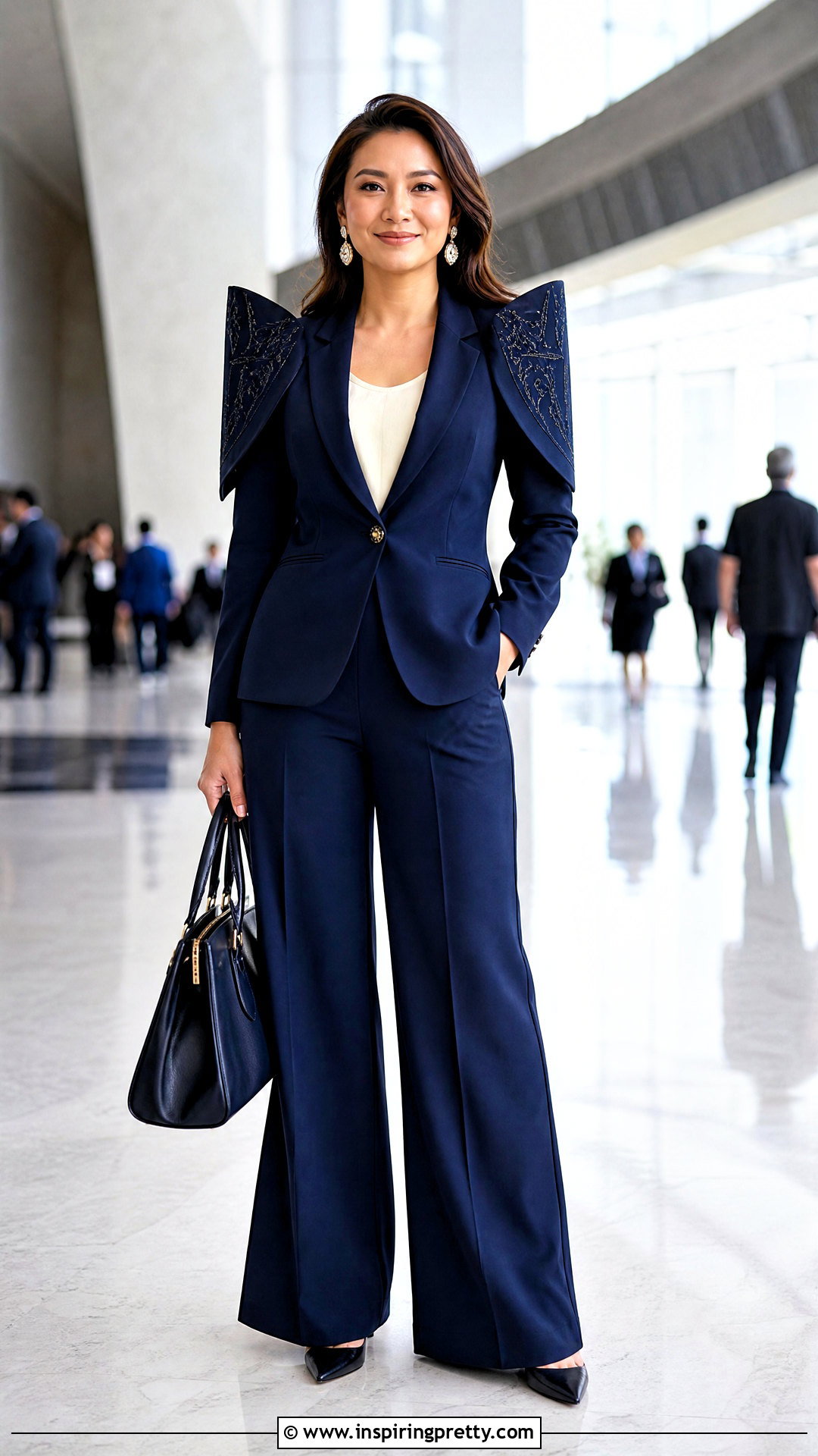 Filipiniana Blazer With Matching Wide Leg Pants - 50 filipiniana top and pants