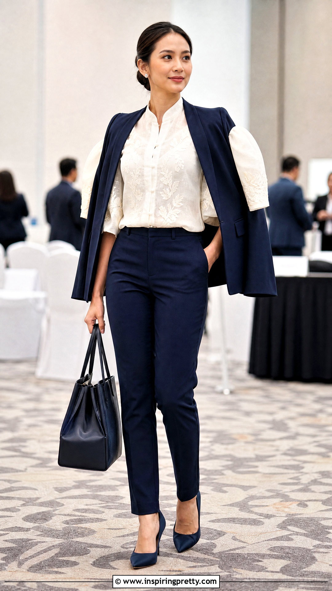 Filipiniana Top With Coordinated Blazer And Pants - 50 filipiniana top outfit ideas