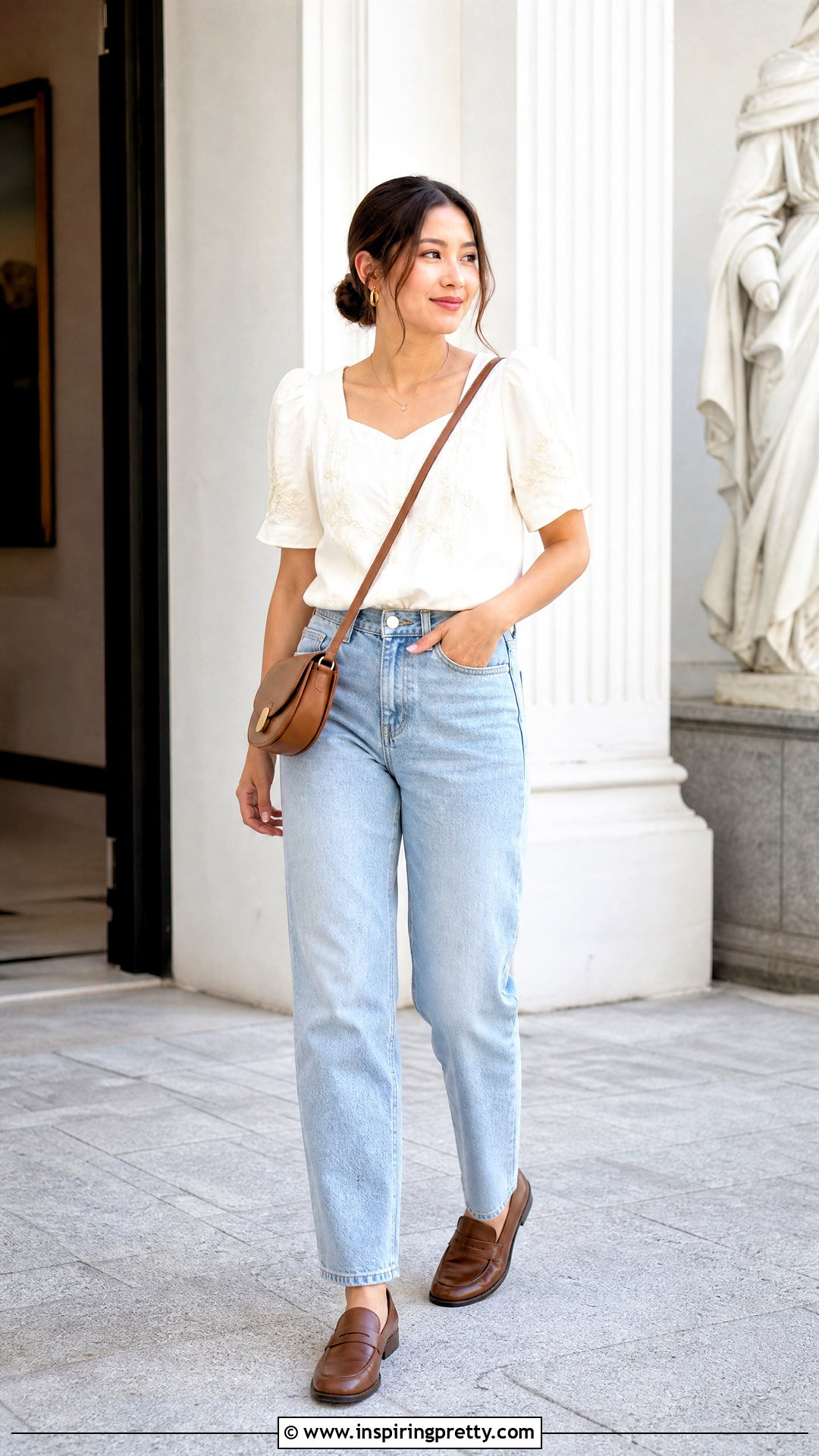 Filipiniana Top With Light Wash Jeans - 50 modern filipiniana top and pants