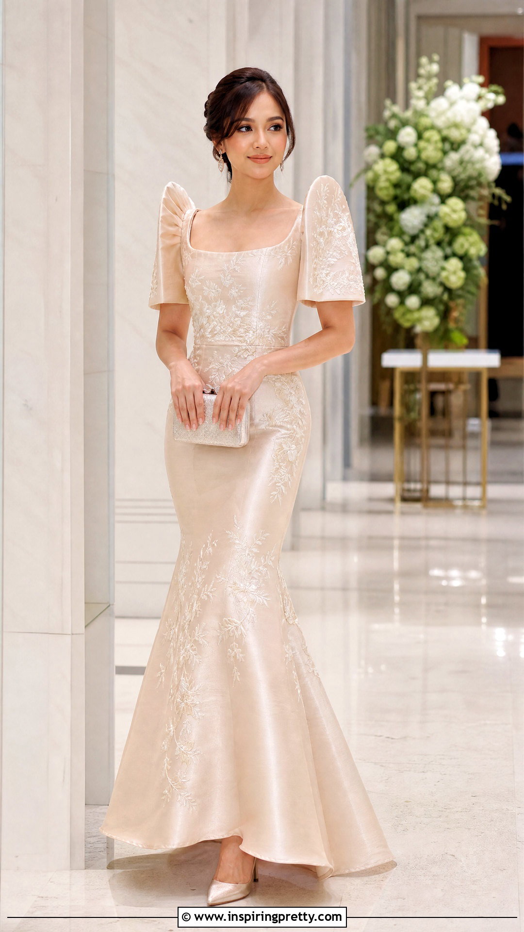 Filipiniana Top With Mermaid Skirt - 50 filipiniana top outfit ideas