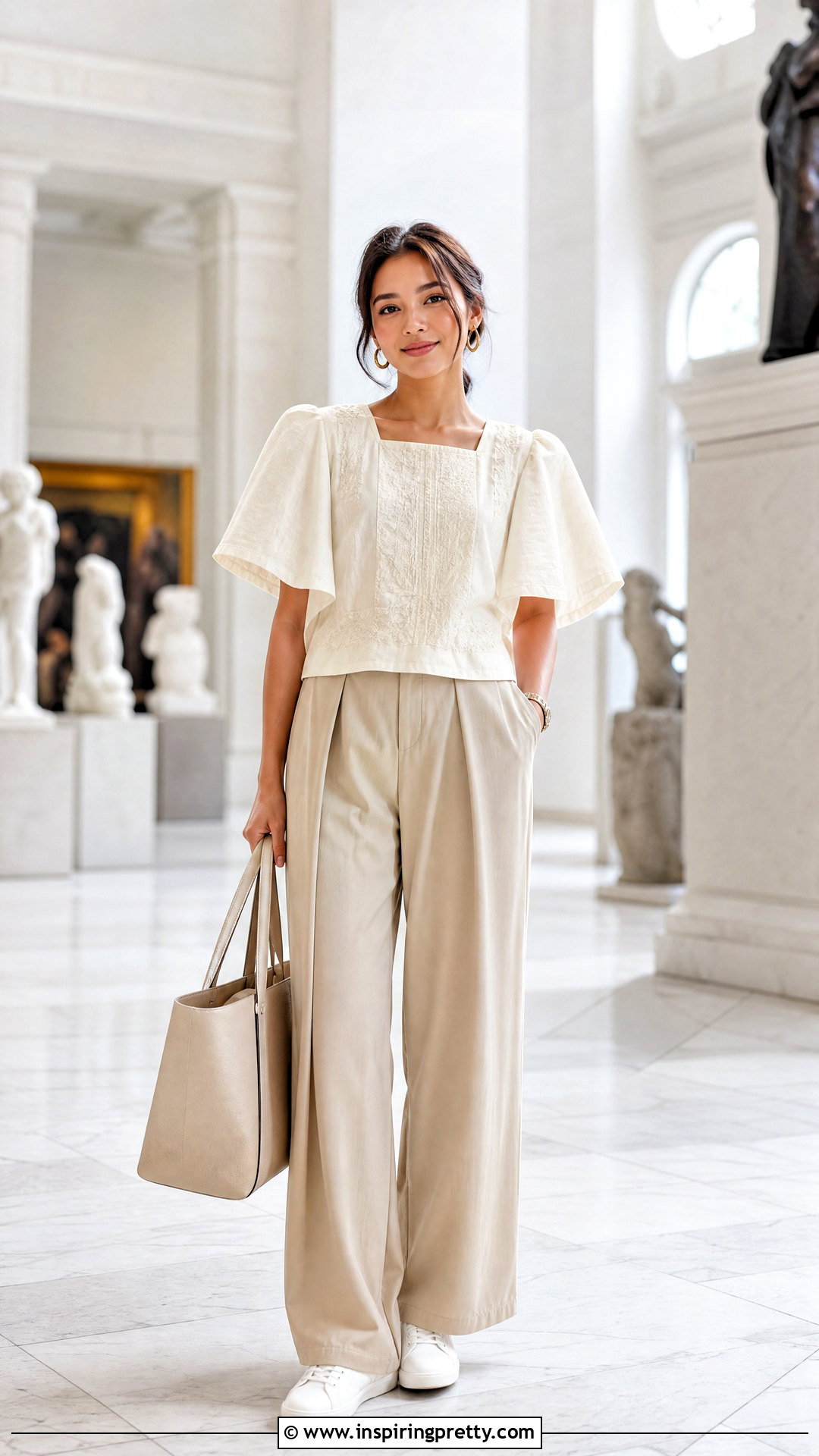 Filipiniana Top With Pleated Pants And Sneakers - 50 modern filipiniana top and pants