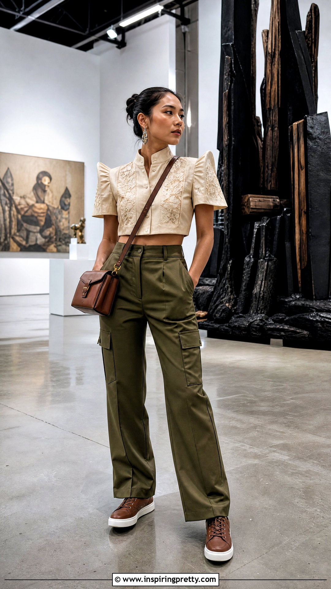 Filipiniana Top With Tailored Cargo Pants - 50 modern filipiniana top and pants