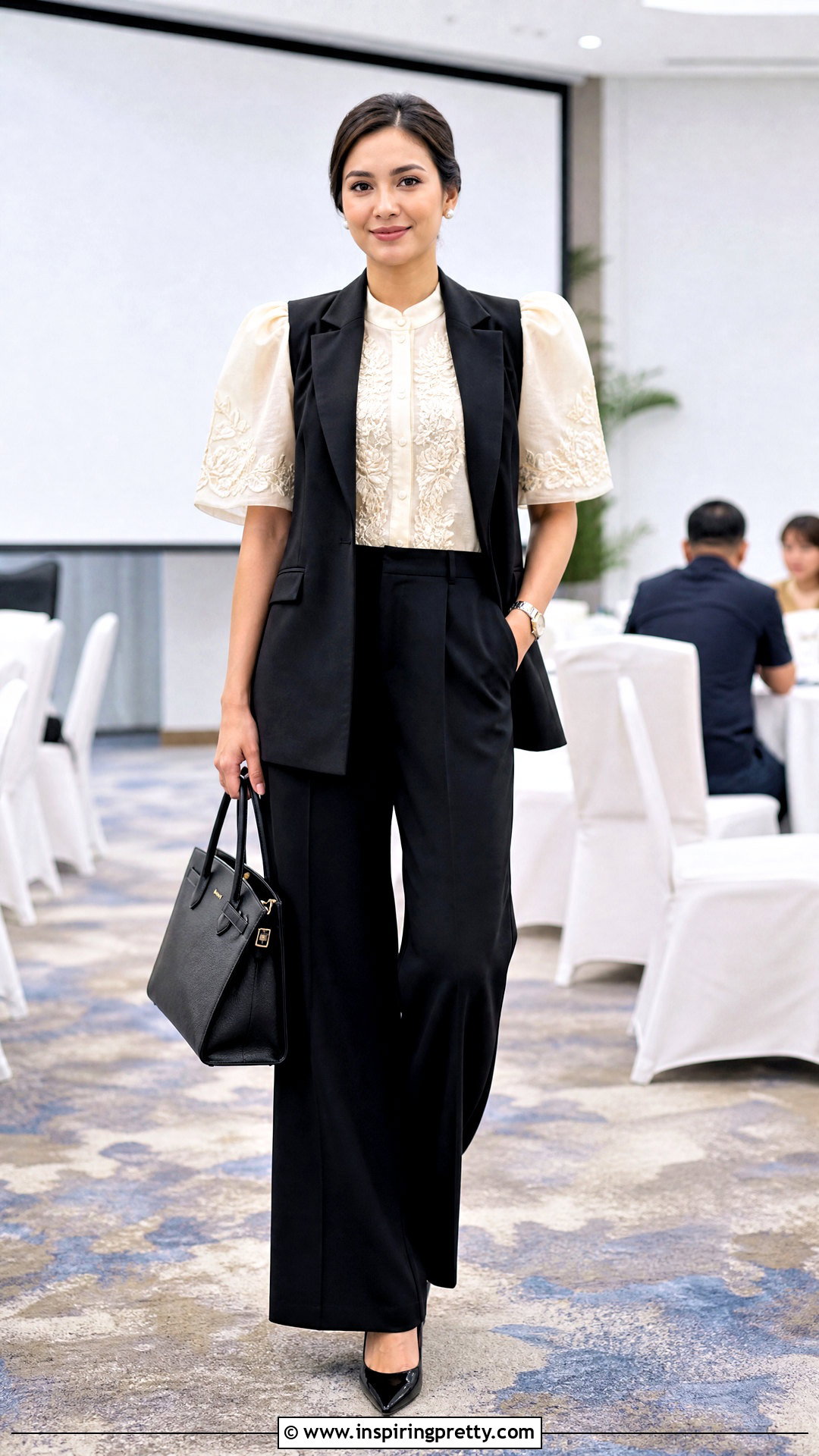 Filipiniana Top With Vest And Trousers - 50 filipiniana top outfit ideas