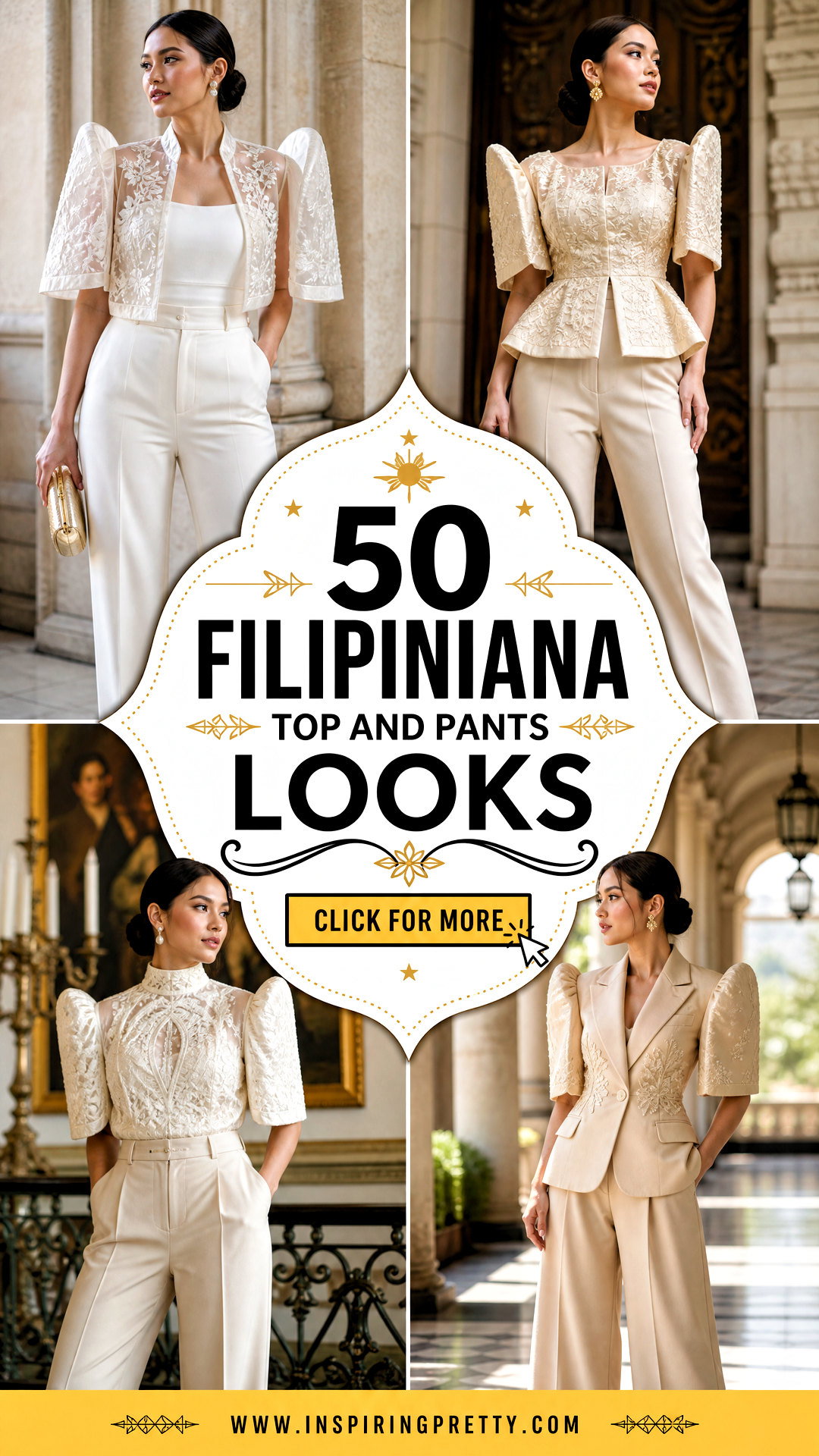 50 Filipiniana Top and Pants Looks for Modern Formal Events - 50 Filipiniana Top and Pants Looks for Modern Formal Events