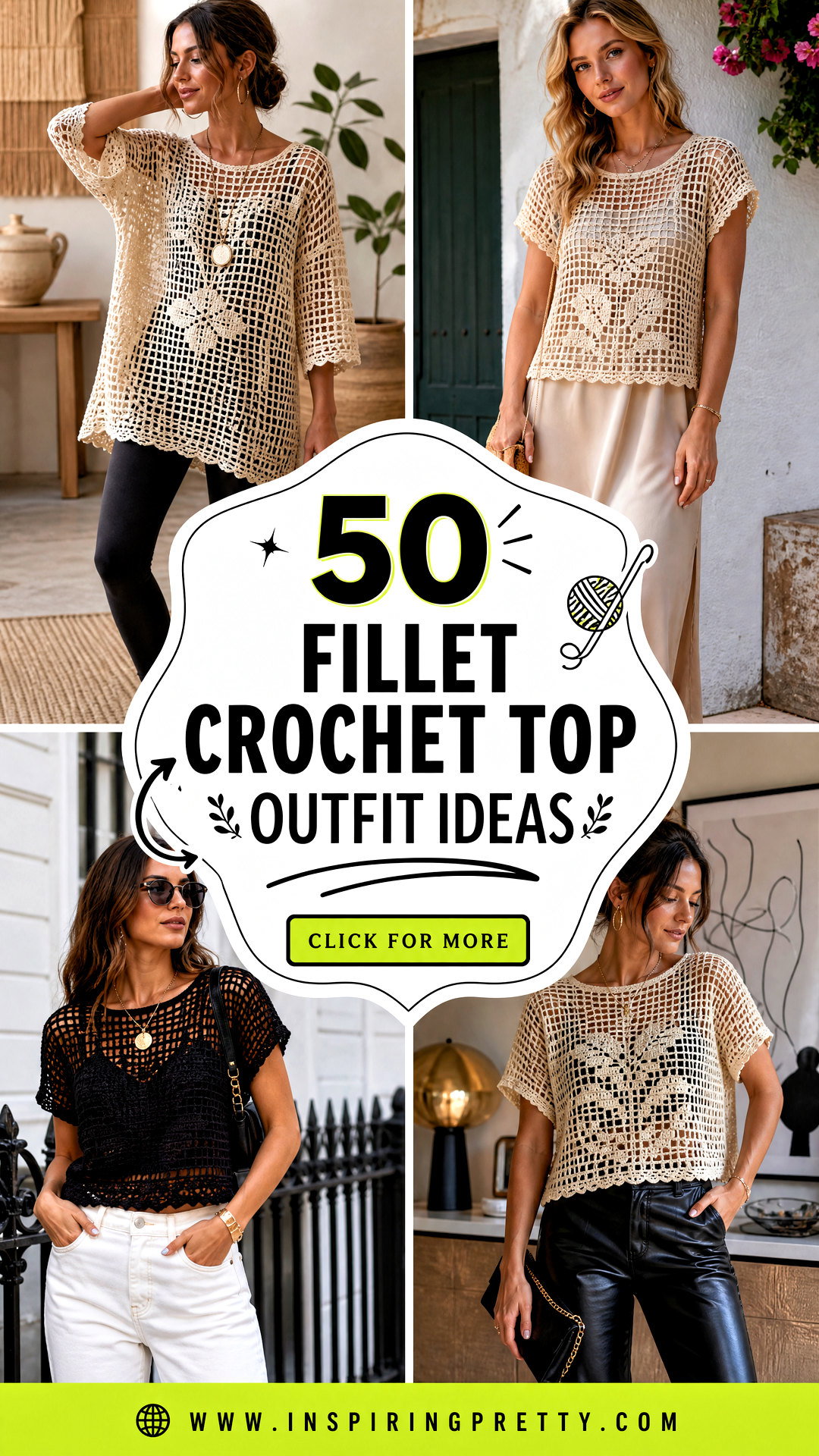 50 Fillet Crochet Top Outfit Ideas for Chic Handmade Style - 50 Fillet Crochet Top Outfit Ideas for Chic Handmade Style