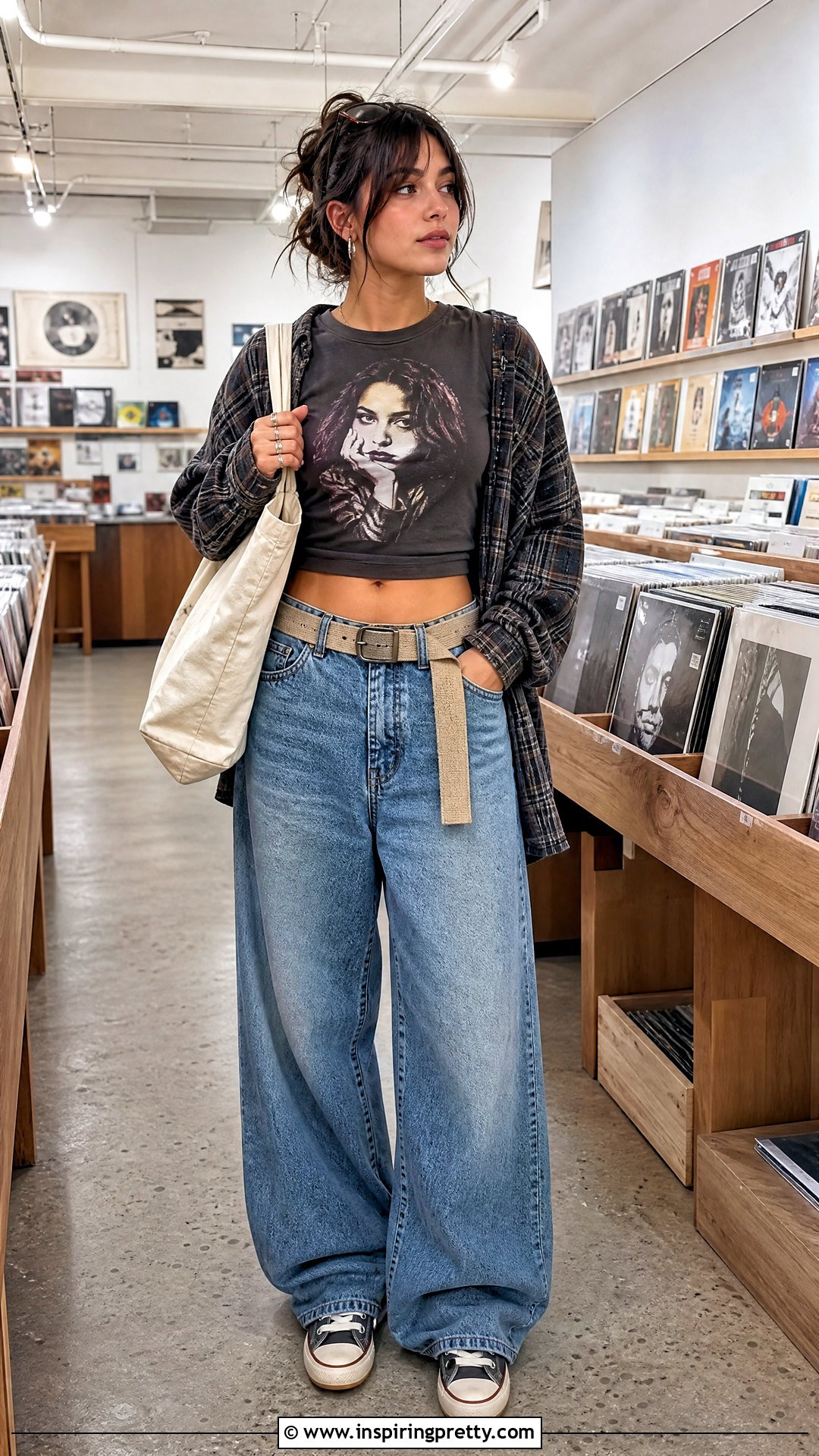 Fiona Apple Crop Top With Baggy Blue Jeans - 20 Fiona Apple Crop Top outfit ideas