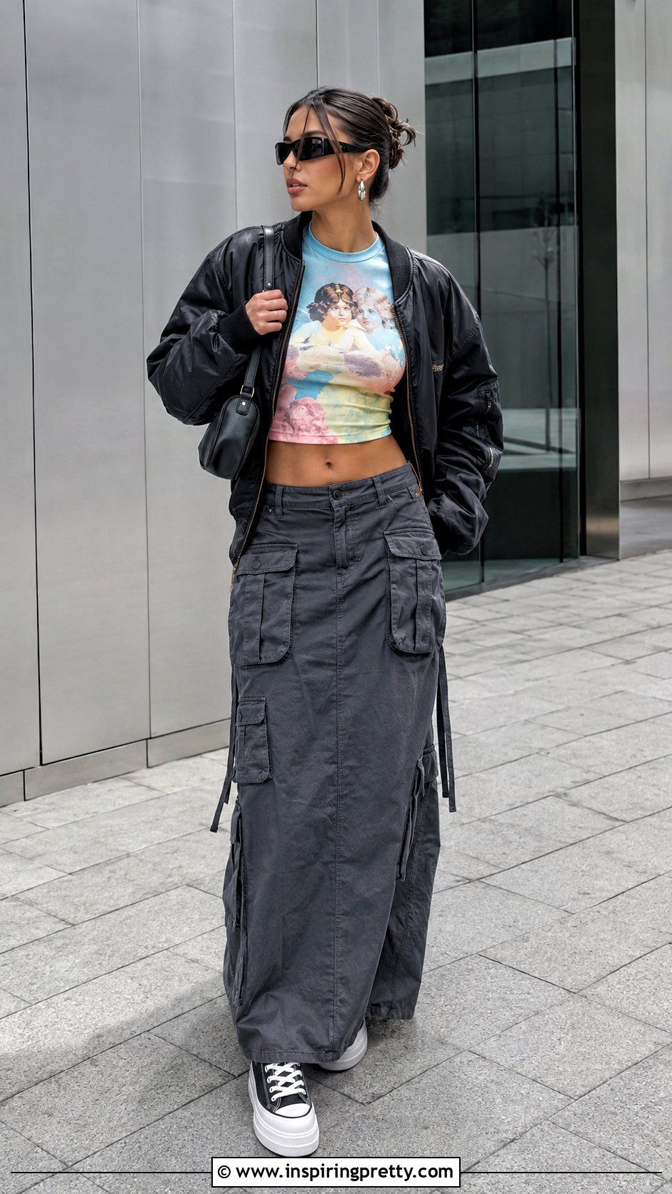 Fiorucci Crop Top With a Cargo Maxi Skirt - 20 Fiorucci Crop Top outfit ideas