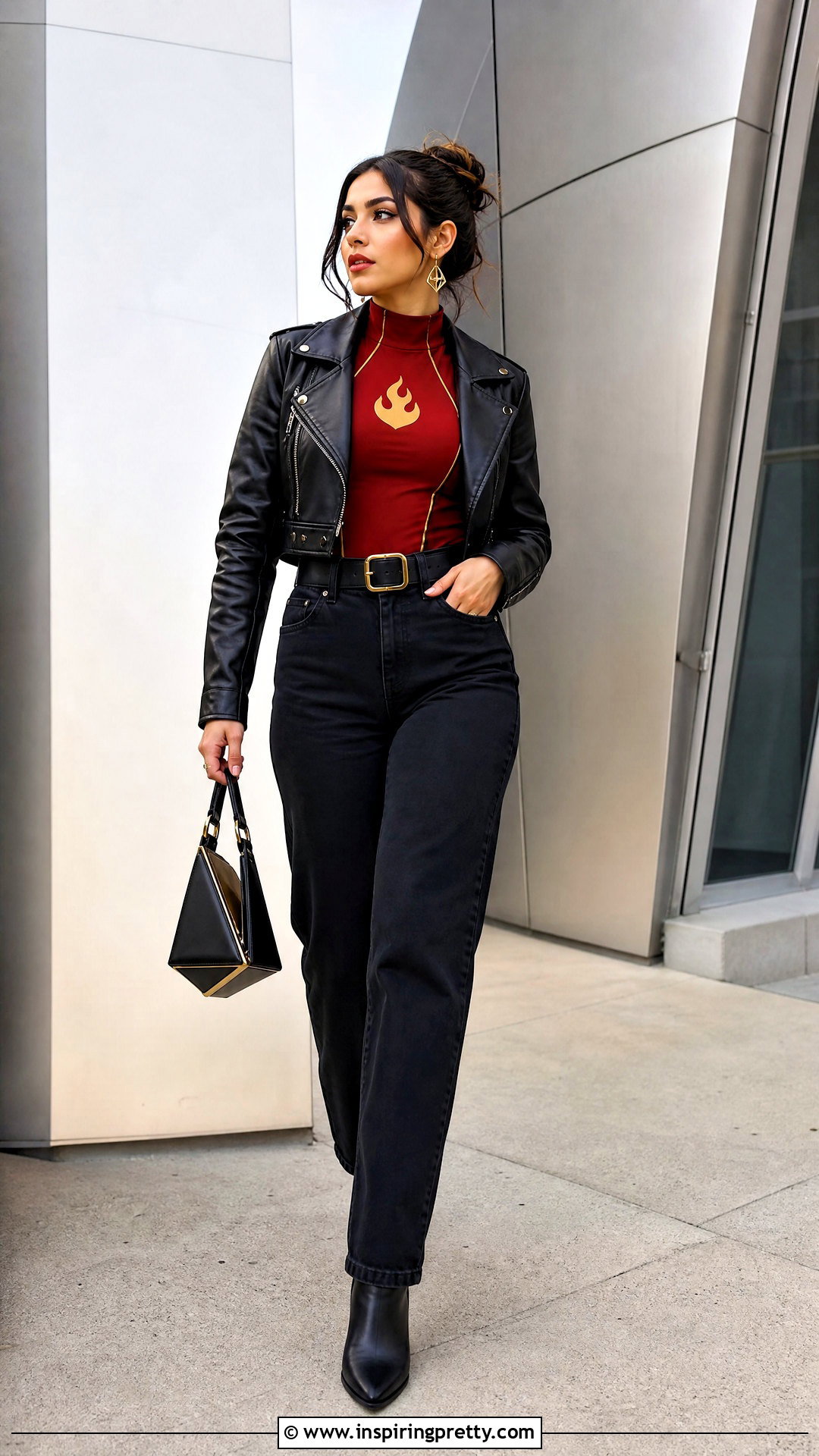 Fire Nation Bodysuit With Black Denim - 20 Fire Nation Tops outfit ideas