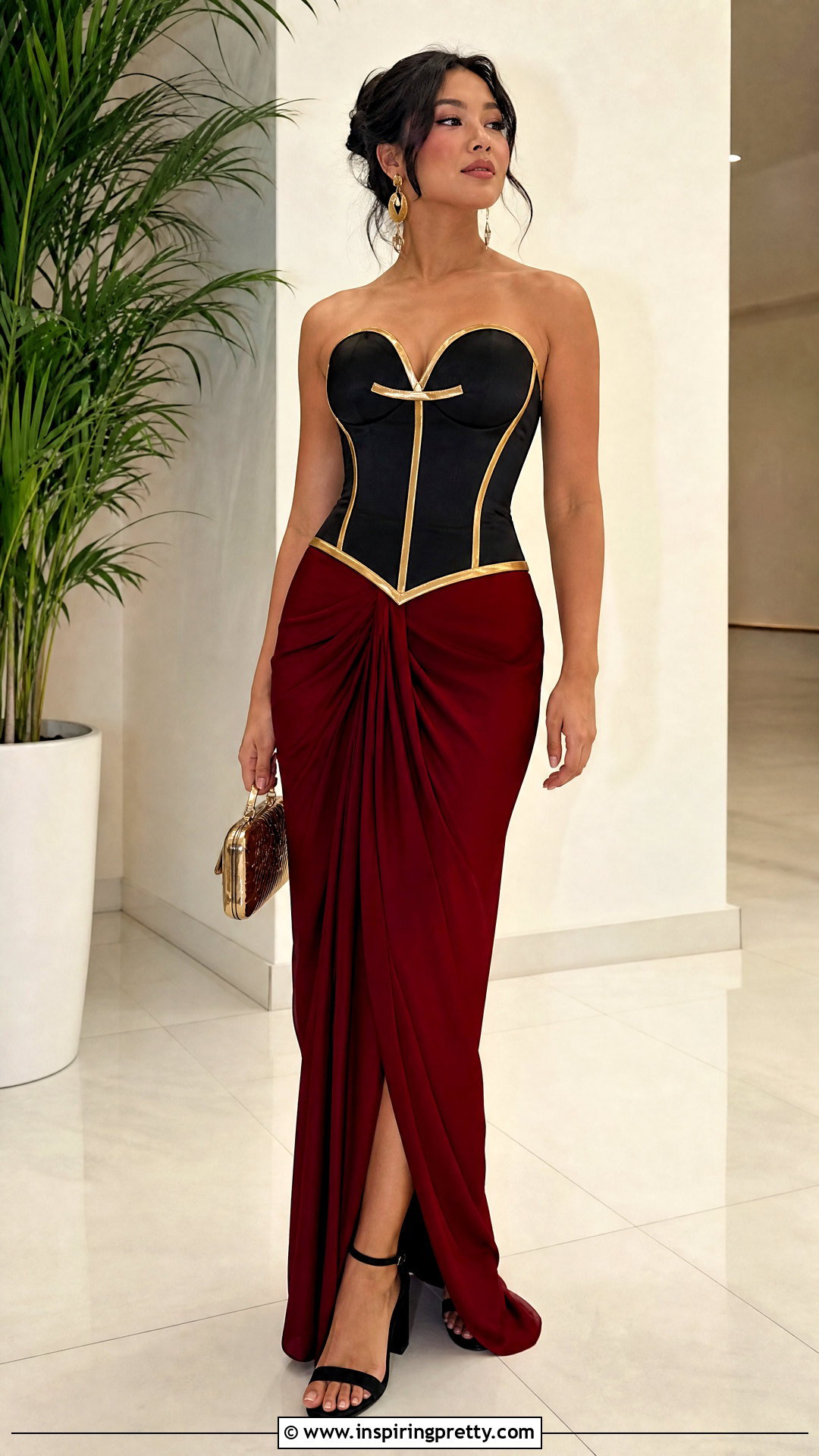 Fire Nation Corset Top With Red Maxi Skirt - 20 Fire Nation Tops outfit ideas