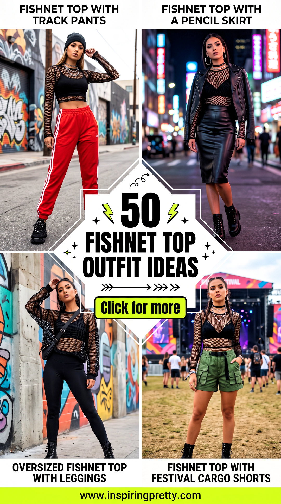 50 Fishnet Top Outfit Ideas for Edgy Festival and Night Looks - 50 Fishnet Top Outfit Ideas for Edgy Festival and Night Looks