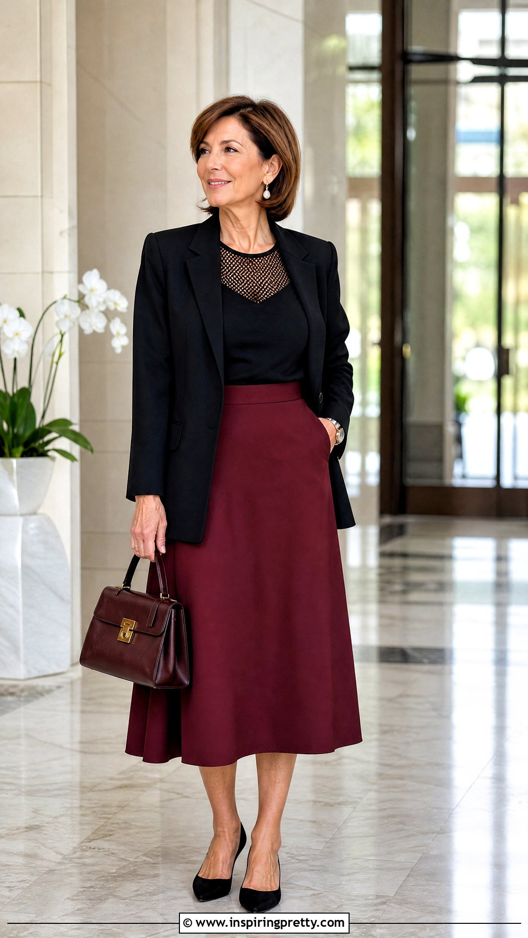 Fishnet Top With a Midi Skirt for Women Over - 50 fishnet top outfit ideas